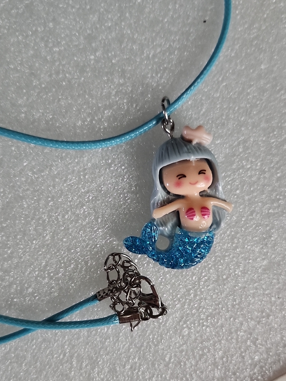 Hand Crafted Blue Mermaid Pendant Necklace